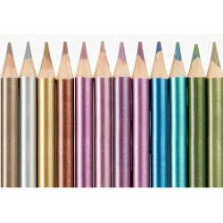Pack de 12 Crayons de couleur métalliques KINGART
