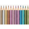 Pack de 12 Crayons de couleur métalliques KINGART