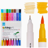 Feutres Twin-Tip™ pointe pinceau et pointe fine - encre à base d'eau - 16 couleurs