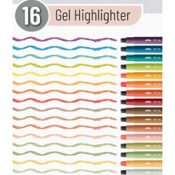 SET DE 16 SURLIGNEUR TEXTURE GELATINE MR.PEN