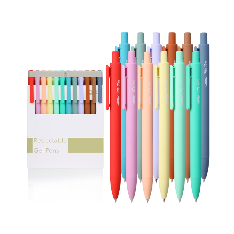 Lot de 12 stylos à encre gel rétractables - Mr. Pen