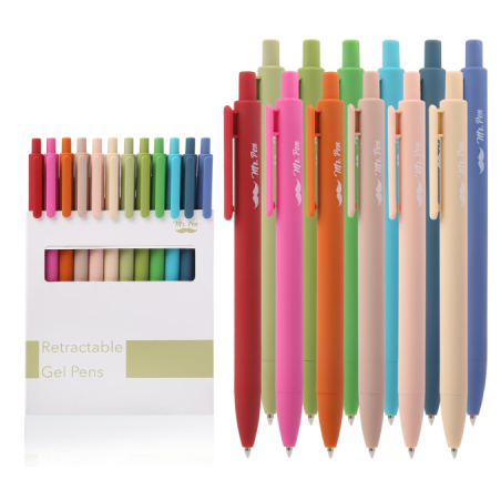 Lot de 12 stylos à encre gel rétractables - Mr. Pen