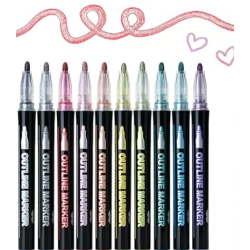 Pack de 10 Feutres contour double trait Mr Pen