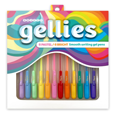 Pack de 12 stylos gel colorés SNIFTY Gellies