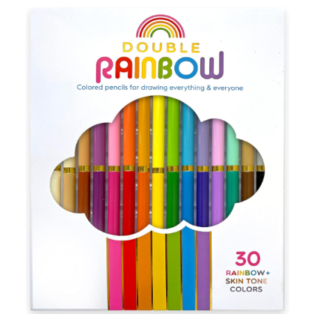 Pack de 15 crayons de couleur à double pointe Double Rainbow - SNIFTY