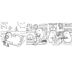 Coloriage Cosy Colo Capybaras Mignons