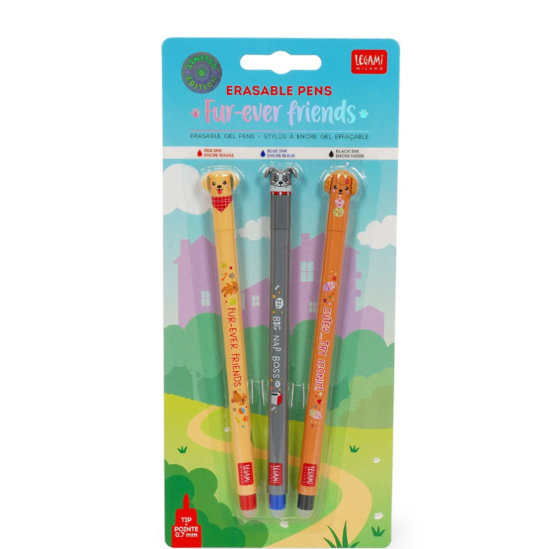 Set de 3 Stylos Effaçables Fur-ever Friends EDITION LIMITEE LEGAMI