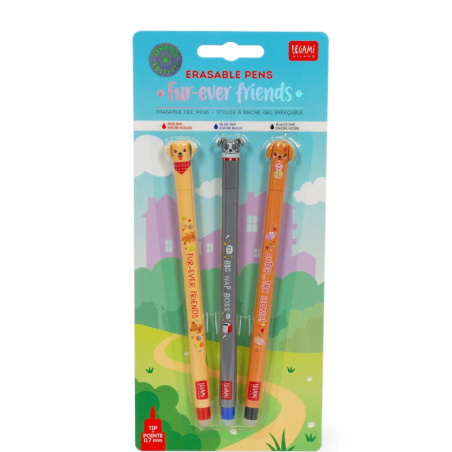 Set de 3 Stylos Effaçables Fur-ever Friends EDITION LIMITEE LEGAMI