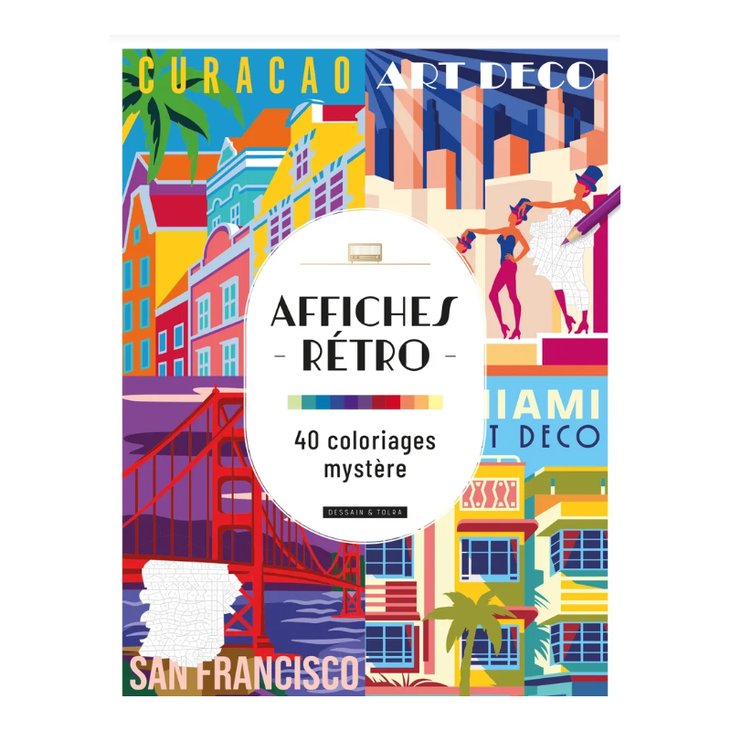 Affiches rétros 40 coloriages mystère