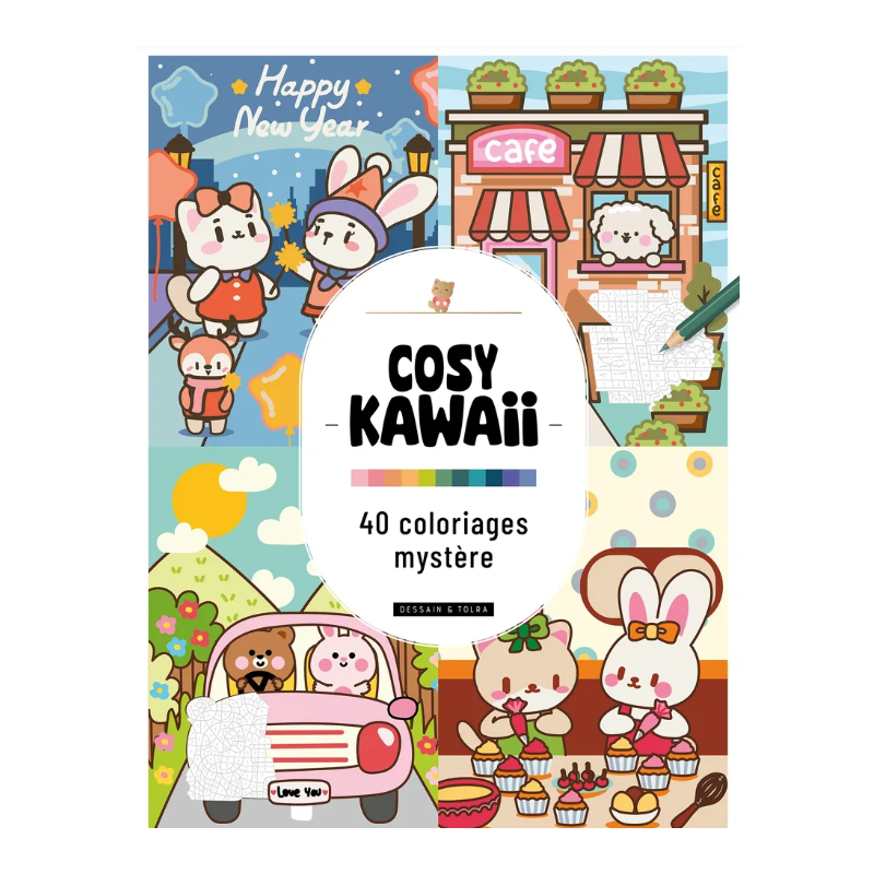 Cosy Kawaii 40 Coloriages Mystère