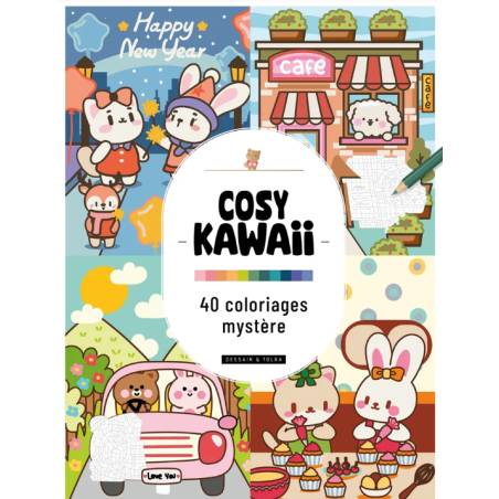 Cosy Kawaii 40 Coloriages Mystère