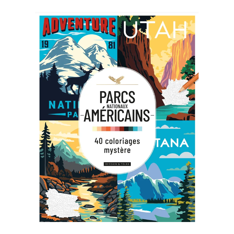 Parcs nationaux américains 40 Coloriages Mystère