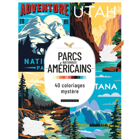 Parcs nationaux américains 40 Coloriages Mystère