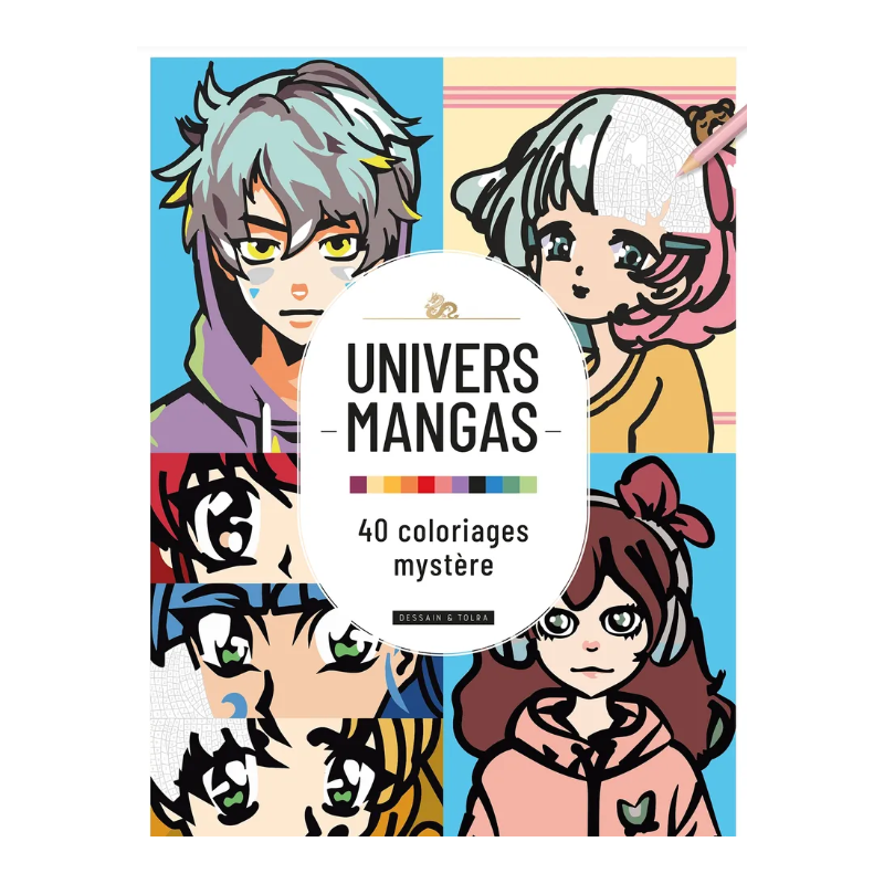 Univers mangas 40 Coloriages mystère