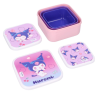 Pack 3 boîtes à goûter Kuromi Sanrio