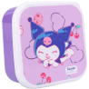 Pack 3 boîtes à goûter Kuromi Sanrio