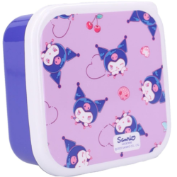 Pack 3 boîtes à goûter Kuromi Sanrio