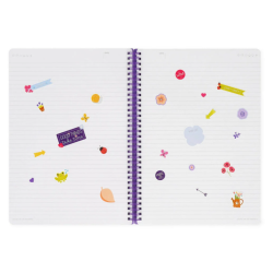 Cahier Ligné A4 à Couverture Rigide Illustrée Flowers Bloc-mémo Avec Spirale legami