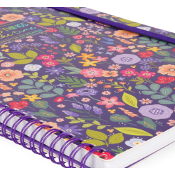 Cahier Ligné A4 à Couverture Rigide Illustrée Flowers Bloc-mémo Avec Spirale legami