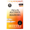 SET DE 6 FEUTRES DOUBLE POINTES A ALCOOL SUNSET
