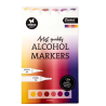 SET DE 6 FEUTRES DOUBLE POINTES A ALCOOL DAHLIA