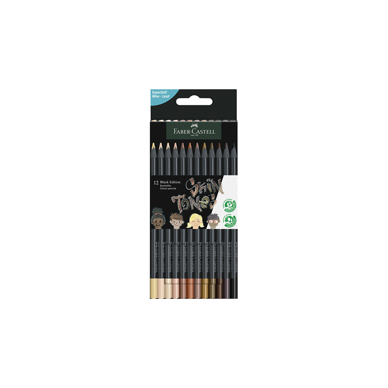 PACK DE 12 CRAYONS DE COULEURS SKIN FABER-CASTELL