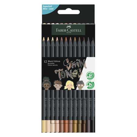 PACK DE 12 CRAYONS DE COULEURS SKIN FABER-CASTELL