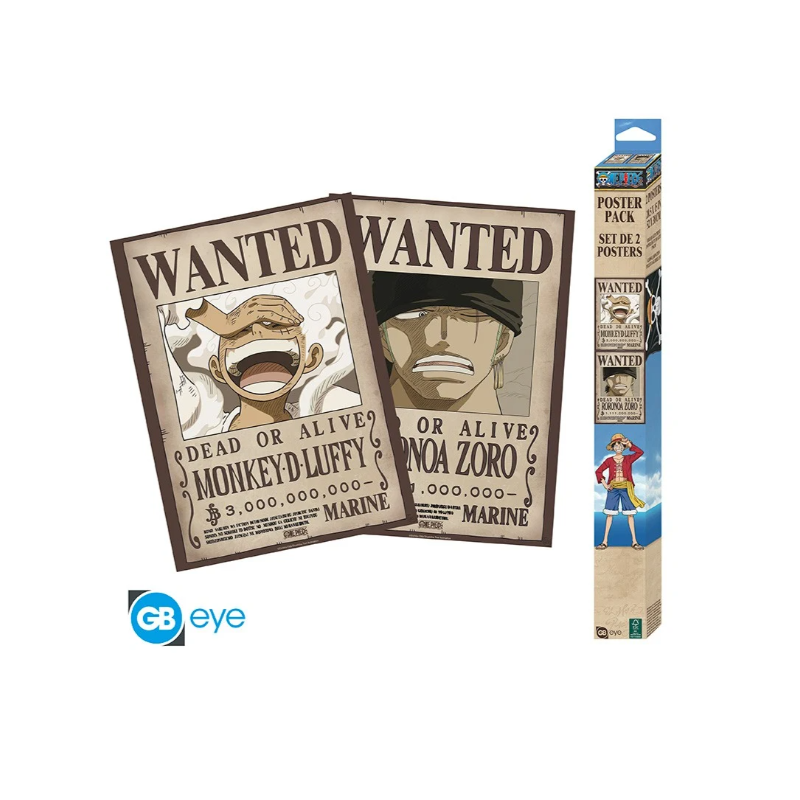 Set de 2 posters Wanted Luffy & Zoro - One Piece