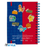 Carnet A5 spirale - rouge et bleu partenaire - Pokémon