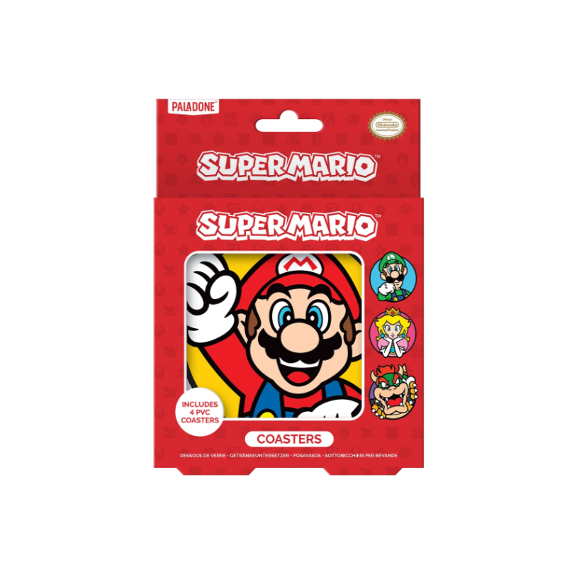 Set de 4 sous-verres en silicone - Super Mario