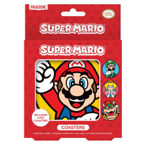 Set de 4 sous-verres en silicone - Super Mario