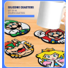 Set de 4 sous-verres en silicone - Super Mario