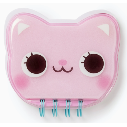 CARNET A6 SPIRALE CHAT ROSE