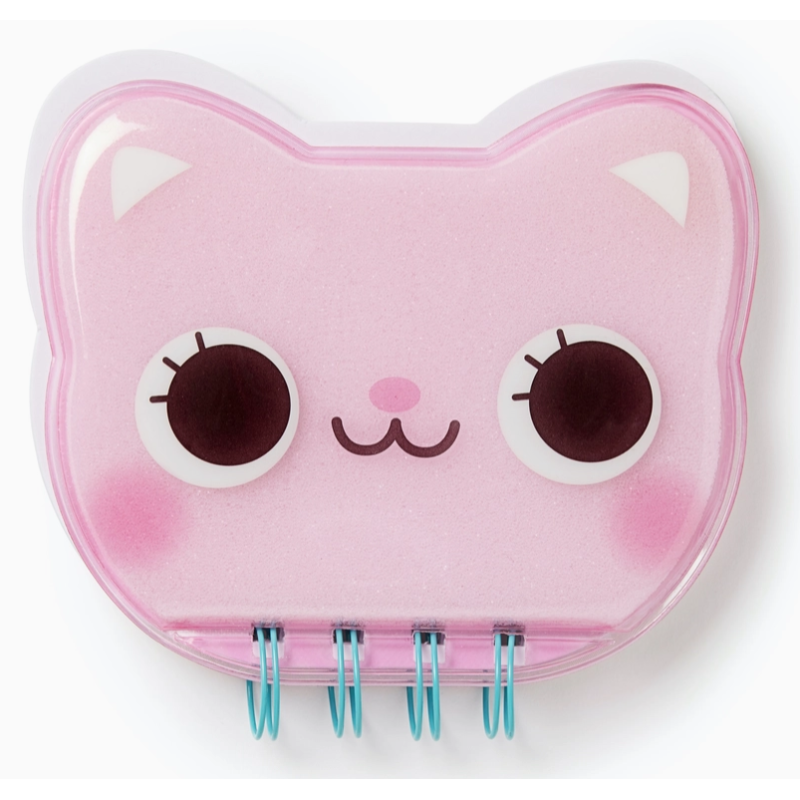CARNET A6 SPIRALE CHAT ROSE