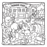 Coloriage Cosy Colo Snuggly Friends Petit village cosy
