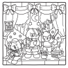 Coloriage Cosy Colo Snuggly Friends Petit village cosy