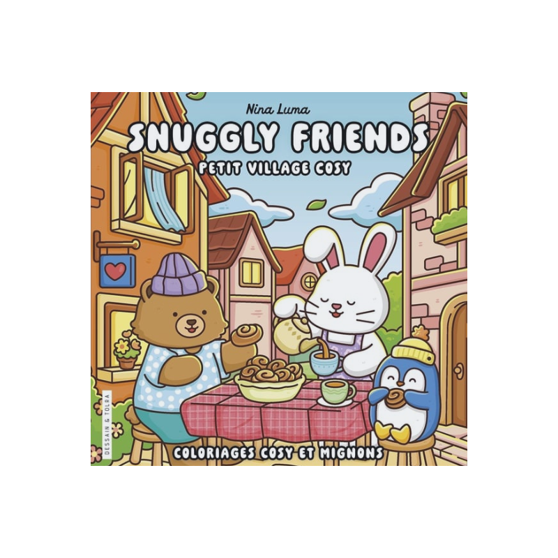 Coloriage Cosy Colo Snuggly Friends Petit village cosy