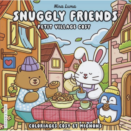Coloriage Cosy Colo Snuggly Friends Petit village cosy