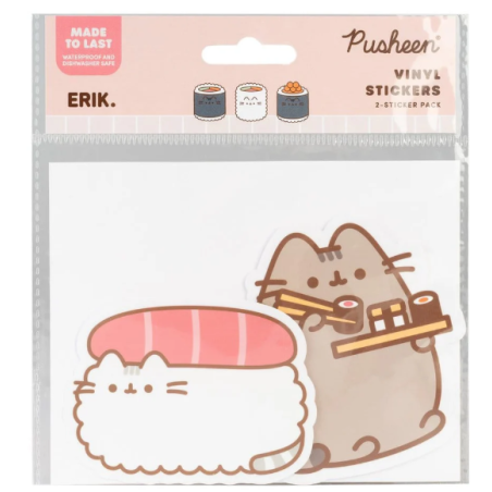 Autocollants en vinyle Sushi Roll Pusheen