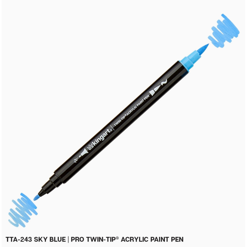FEUTRES DOUBLES POINTES TWIN TIP ACRYLIQUE KINGART