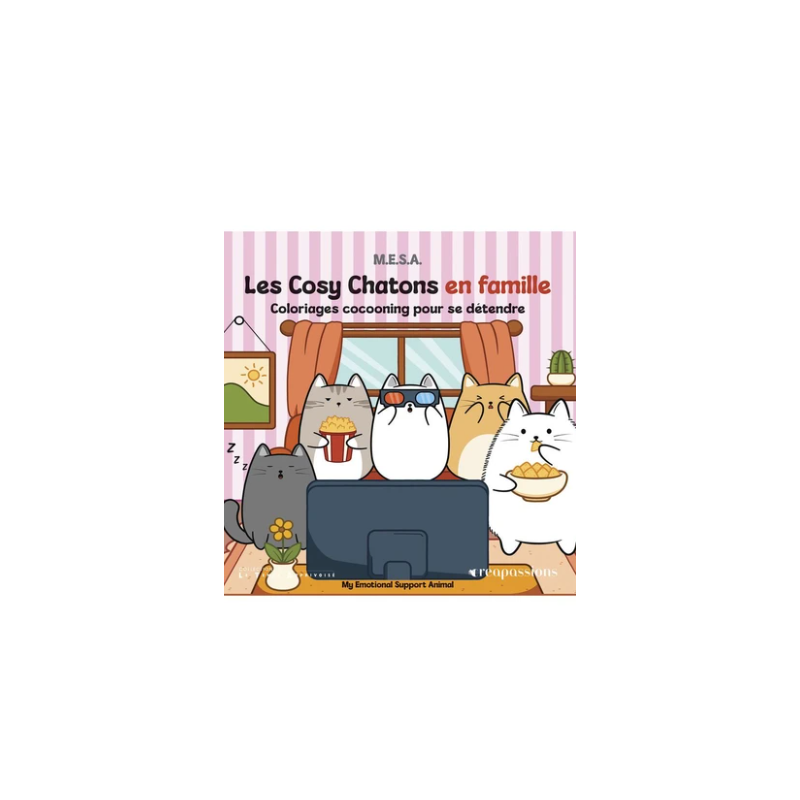 Coloriage Cosy Colo Les Cosy Chatons en Famille