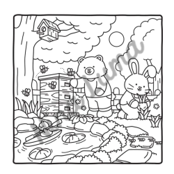 Coloriage Cosy Colo Snuggly Friends Mes Jolies Saisons