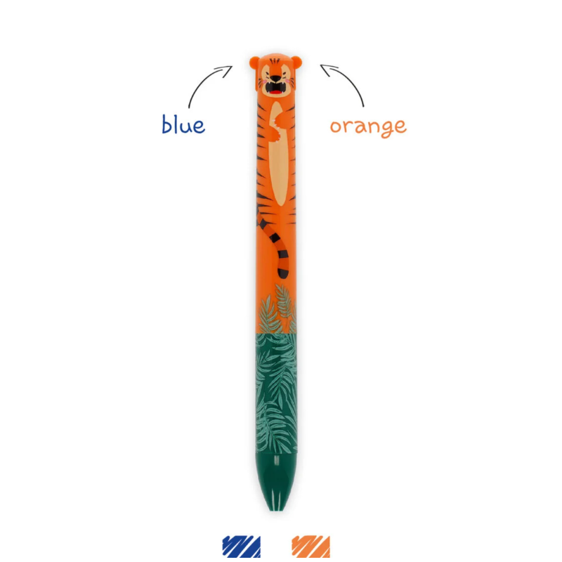 Stylo à Bille à Deux Couleurs Tigre Click&Clack LEGAMI