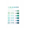Pack de 6 stylos gel à paillettes Nuances vert Languo P600-46