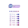 Pack de 6 stylos gel à paillettes Violets Languo P600-51