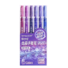 Pack de 6 stylos gel à paillettes Violets Languo P600-51