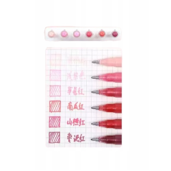 Pack de 6 stylos gel à paillettes Roses Languo P600-27