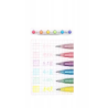 Pack de 6 stylos gel à paillettes Pastel Languo P600-25