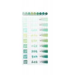 Stylos gel x 9 à pointe fine Green Languo