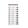 Stylos gel x 9 à pointe fine Noir Coloré Languo